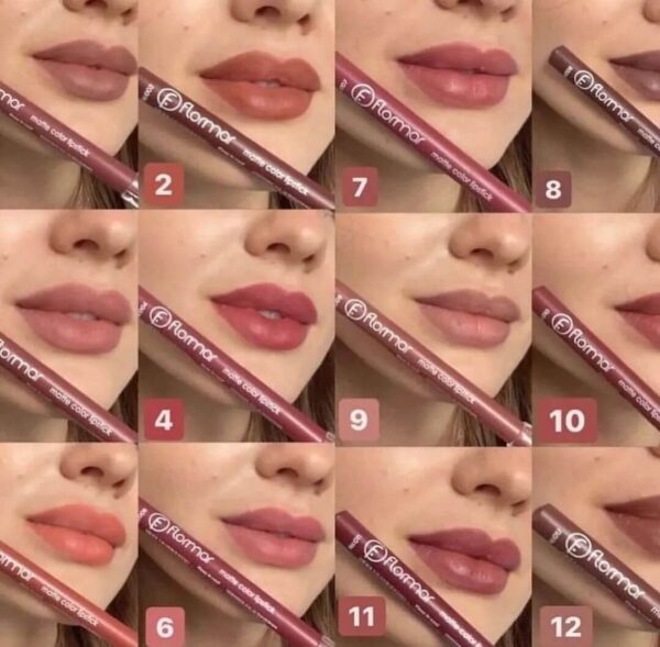 FLORMAR MATTE LIPSTICK PENCIL (Pack Of 12pcs) - Image 3