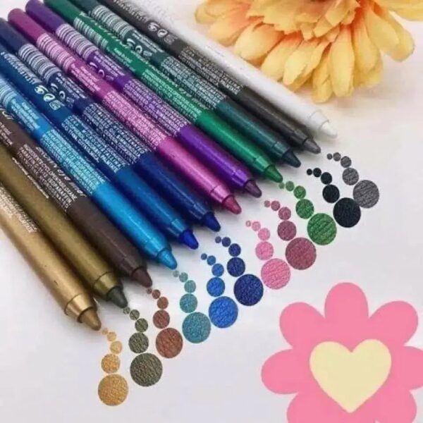 Flormar Colored Eyeliner Set Of 12 Pcs (Sharpable) - Image 3