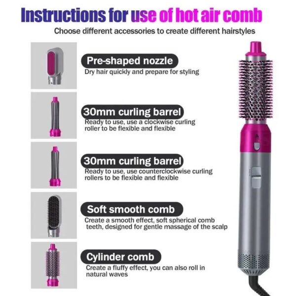 One Step 5 In 1 Hot Air Styler - Image 2