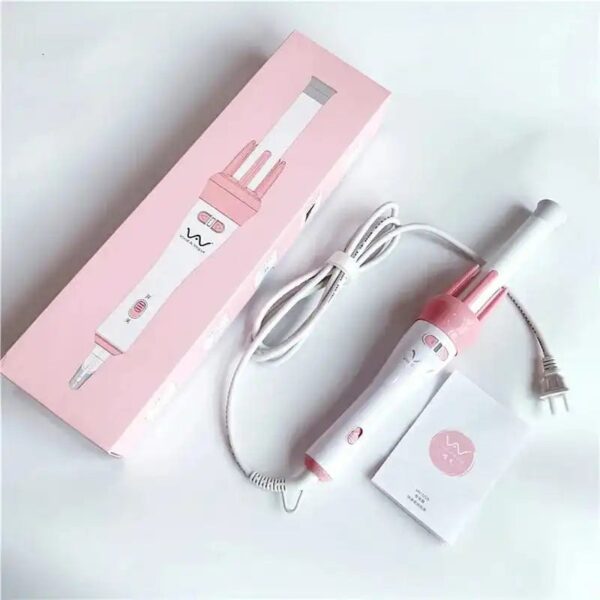 Automatic Pink Hair Curler Spin 360? Rotating Hair Styling Roller