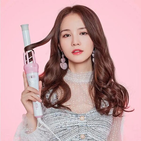 Automatic Pink Hair Curler Spin 360? Rotating Hair Styling Roller - Image 2